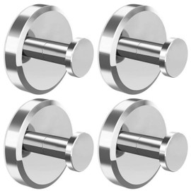 Augegel Suction Cup Hooks for Shower, Reusable Towel Hooks for Bathroom, Chrome