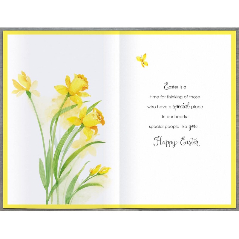 Easter Card Daffodils And Easter Poem