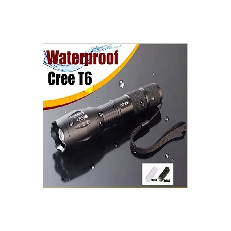 Led Flashlight Cree Xm L Tactical T6 Zoomable Torch Lamp