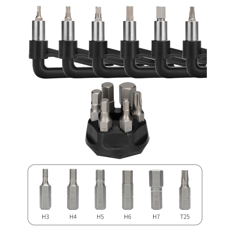 Bicycle Torque Wrench with Bits Set Portable Bike Spanner Kit