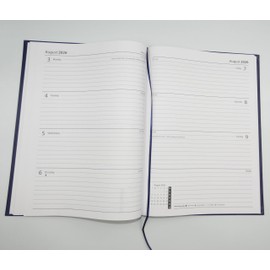 Sixstore 2026 Diary A4 Week to View Colour Fashion A4 WTV Year Planner Desk Ribbon Marker, Black