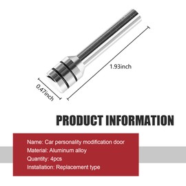 DACIRTY 4 PCS Door Lock Knob Pull Pin, Alloy Safety Door Latch Status Button, Modified Decorative Accessories, Universal Applicable to Most Cars Sedans SUVs Commercial Vehicles (Silver)