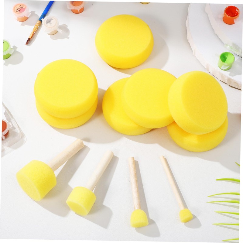 DOITOOL Set of 12 Round Sponges for Painting Craft Pottery