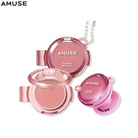 AMUSE Powder Lip & Cheek Duo Gift Set 3items, Color1#$%Color2:12 Berry Chic-05 Rococo
