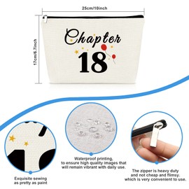 18th Birthday Gift for Girls Makeup Bag Sister Best Friend 18 Years Old Birthday Gift Cosmetic Bag Friendship Bestie Gifts Happy 18th Birthday Gift for Daughter Granddaughter Christmas Graduation Gift