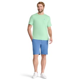 IZOD Men's Saltwater Soft Wash Pocket Crew T-Shirt, Meadow Green, Large