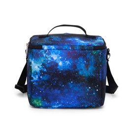 JanSport Super Snack – Insulated Lunch Bag with BPA-Free Liner, Zipper Top Opening, and Adjustable Shoulder Strap, Cyberspace Galaxy