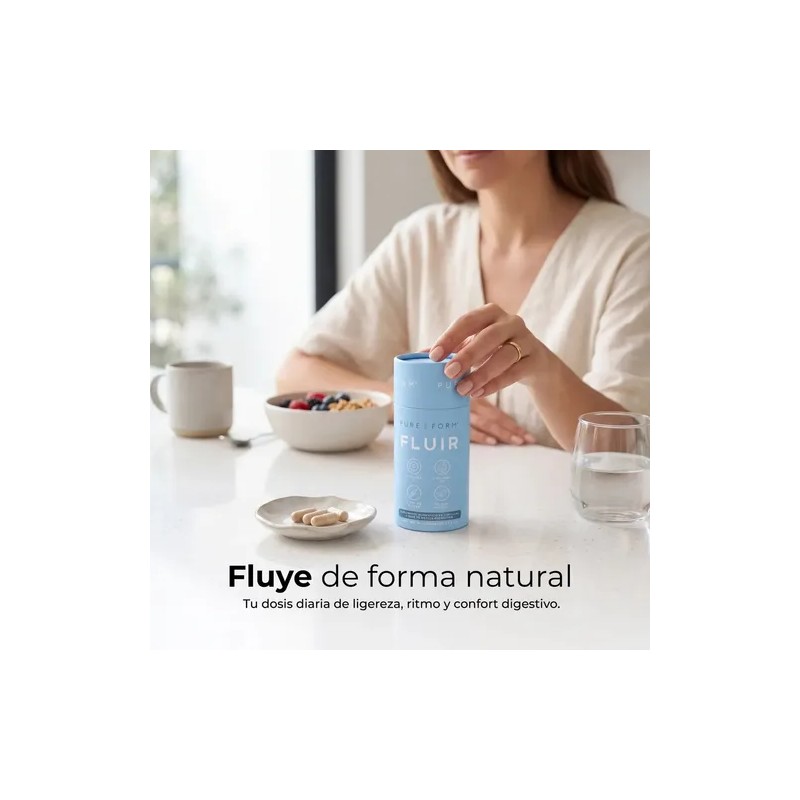 Pure Form Fluir Probiotico Inulina Vitamina C Lactobacilos Sin Sabor