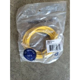 Quicktron Set of 2 Quicktron Yellow CAT6 Non-Booted Patch Cord Cable 7 Foot RJ45 UTP 75138