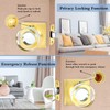 Coolnews Gold Glass Door Knobs with Lock - Satin Brass