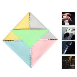 YZYDF 5Pcs Instruments Cleaning Cloths, Soft Microfiber Clean Cloths String Instrument Polishing Cloth for Guitar Violin Brass, 12*12cm, As Pic Shows