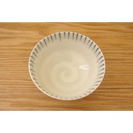 テーブルウェアイースト お茶碗 丸型ご飯茶碗 11cm 青 刷毛巻十草