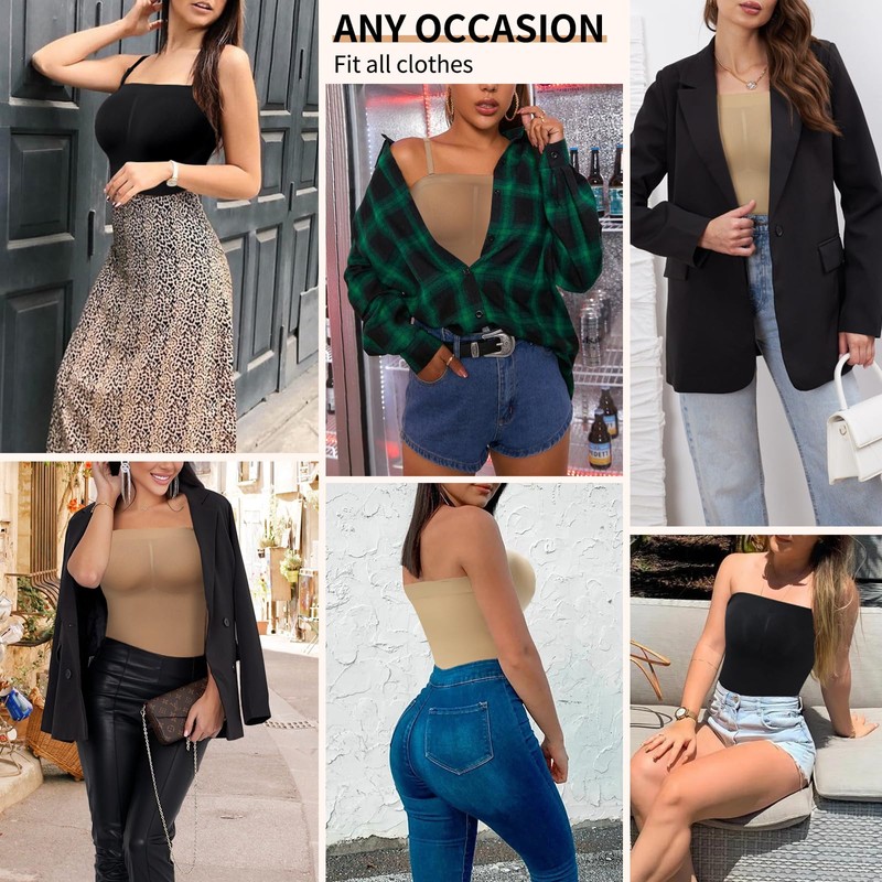 Lenashape - Body sin tirantes para mujer, diseño triangular con
