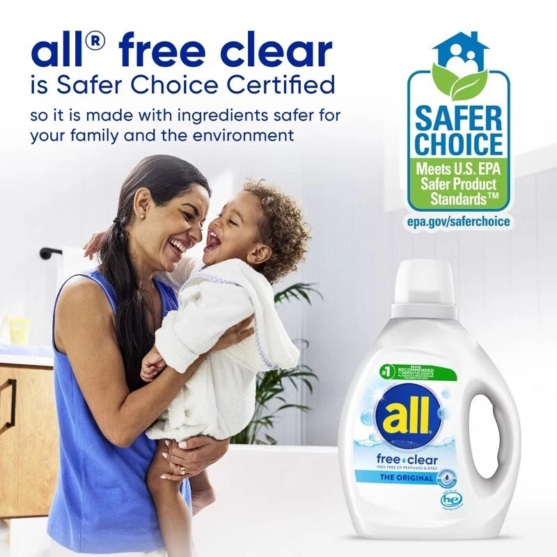 All Liquid Laundry Detergent Free Clear for Sensitive Skin -