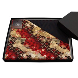 [Packaged] Boxed Japanese Table Center Belt Wind 120 × 30 cm Japanese Tradition Beauty Overseas For as a gift (Fan)