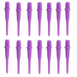 HRLORK 50 Packs Dart Points Plastic Soft Tip Darts Set Darts Attachment Spare Tips-Purple