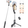 Selfie Stick Tripod with Light and Detachable Phone Holder, 41.7"