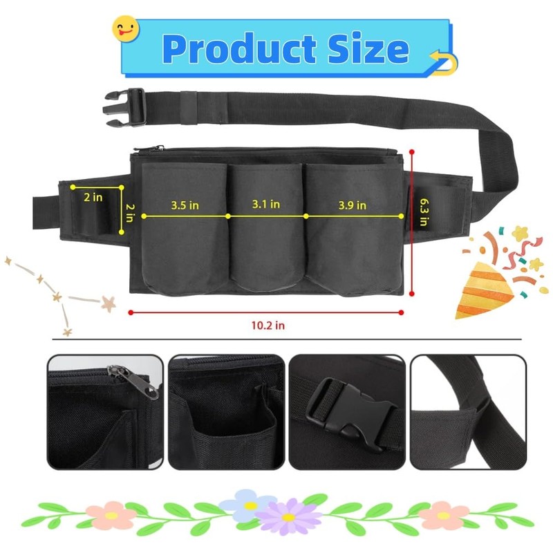 Professional Cleaning Apron with Pockets, Utility Waist Apron with Adjustable