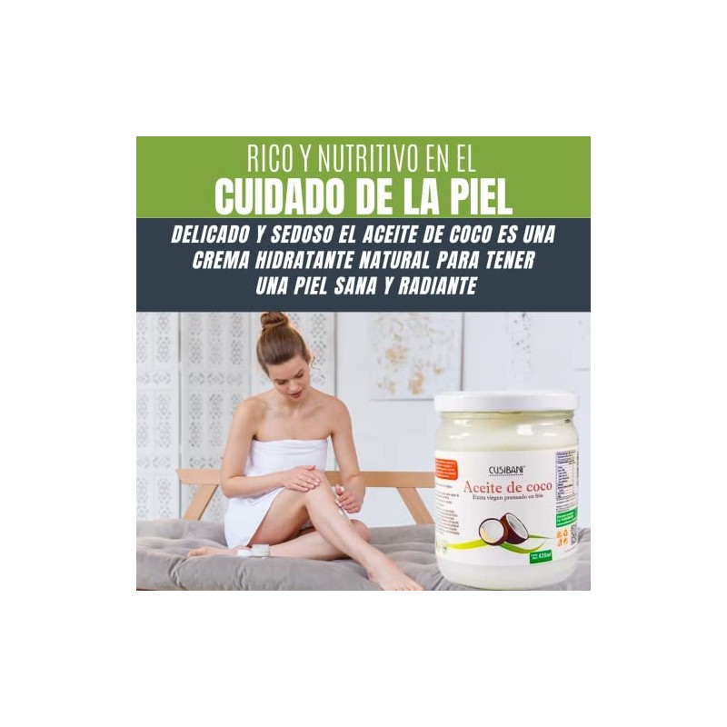 Cusibani | Aceite de coco Extra Virgen, Prensado y Extraído