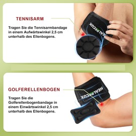 Healrecux Elbow Brace, Adjustable Elbow Bandage Men Women, Epicondylitis Elbow Bandage for Tennis, Golfers, Athletes, Recovery Injuries