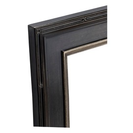 Creative Mark Wooden Plein Air Frames for Canvas Paintings – Silver Lined Black Vintage Floater Frames – 11” X 14”, Glass and Backing not Included