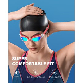 YAKAON G1 Polarized Swimming Goggles, Wide View Swim Goggles Anti-Fog for Men Women Adult