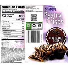 Millville Pastry Crisp Naturally Flavor (10 Bars) (Chocolatey Bliss)