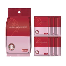 Stain Remover Wet Wipes - Individually Packaged for Clothes, Shoes, and Bed Sheets (1 Packs, 20 Wipes Total) - Effortless Stain Removal