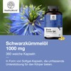 HealthyWorld® Schwarzkümmelöl 1000 mg - 360 Weiche Kapseln - Aus