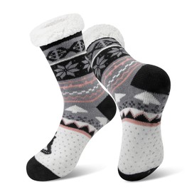 Cuddly Socks Women's Hut Socks Women's Warm Socks Fluffy Socks Stopper Socks Winter Socks Non-Slip Casual Socks Gifts Christmas, black