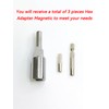 1/4 to 4mm Bit Adapter,4mm-6.35mm Converter Adapter Slotted Precision Bits