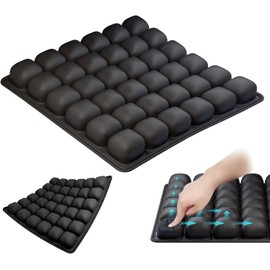 Cojín de Viaje Inflable para Vuelos Largos, Cojines de Asiento de Aire 3D con Accesorios Inflables para Silla de Oficina, Silla de Ruedas, Coches, Vida en Casa (36 Bolsas)