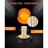 Leelosp 3 Pack 60 LED Amber Beacon Strobe Lights, 12v-24v
