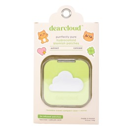 dearcloud Purrfectly Pure Hydrocolloid Blemish Patches & Compact Case – Pimple Patches for Face with Salicylic Acid & Tea Tree – Purrfectly Pure (24 Count + Compact Case)