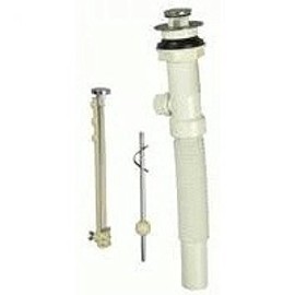 Danco 88116 Flexible Universal Pop-Up Drain Assembly with Lift Rod and Plunger, 2 in, Plastic, Chrome Plated, Stainless Steel