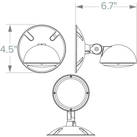 Compass CORS Hubbell Lighting LED Single Head Emergency Light,White