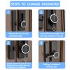 INIRET White 180 Degree Black Barn Door Lock,Mechanical Password Lock,3