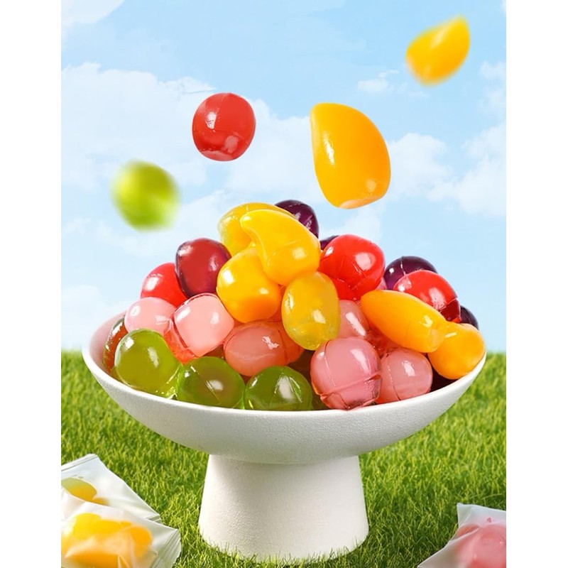 Peelable Fruit Gummies, Mixed Flavors 150g – Mango, Lychee, Green