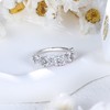 Birth Flower Ring For Women, Sterling S925 Silver April Birthstone