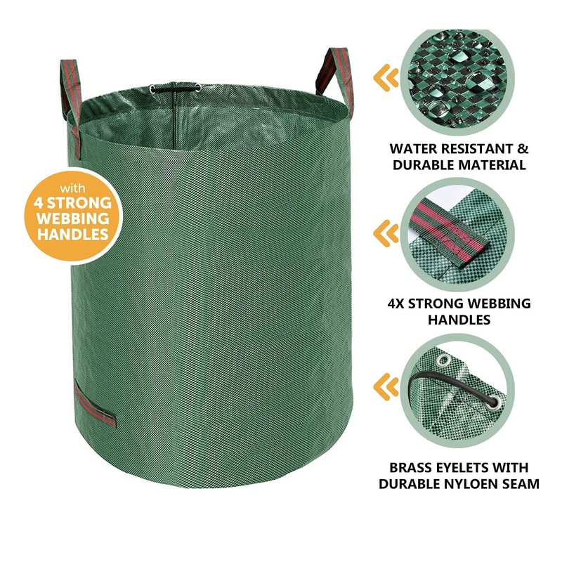 ADEPTNA Reusable Heavy Duty Garden Bag Waste Rubbish Grass Sack