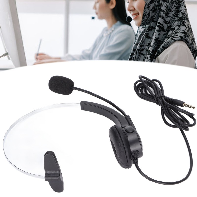 USB Headset 3.5mm Computer Headphone with Microphone Noise Cancelling for