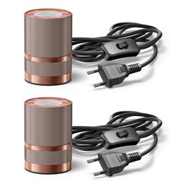 ledscom.de LITO Table Lamp Switch Bronze 1x E27 Max. 60 W Pack of 2