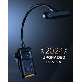 AXX Clip on Book Light for Bed, Rechargeable Reading Light for Kids, 1000mAh Battery Operated Lamp with 30/60 Minutes Timer, Reading Accessories for Travel Car at Night - Portable, Small, Cute