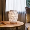 OuXean Unique beautiful white metal hollow design E27 60W table