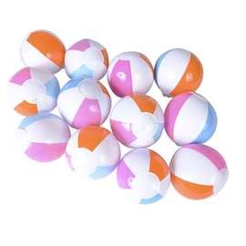 Chochkees Inflatable Beach Balls Design for Swimming Pool Party Favor, Birthday Parties, Summer Fun Toy (6-Pack, Striped Colors 6")