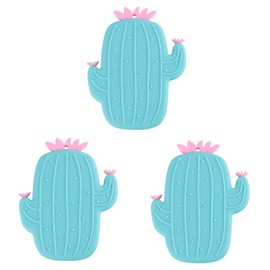 Baluue 3pcs Cactus Bathing Scrubber Deep Cleansing Shower Brush for Body Exfoliation and Back Massage Soft Gentle Skin Friendly Tool Dark Green