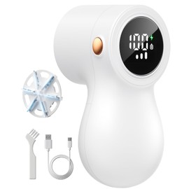 𝗥𝗲𝗰𝗵𝗮𝗿𝗴𝗲𝗮𝗯𝗹𝗲 Fabric Shaver, coldSky Lint Remover for Clothes with 3 Replaceable Blades, Electric Lint Shaver with Digital Display, 3-Speeds Defuzzer for Removing Fuzz and Pill from Sweater