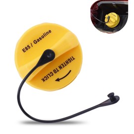 Jewkot 1 PC E85 Car Gas Cap, Fuel Tank Filler Cap, ABS Plastic Material Fuel Tank Accessories, Compatible with Dodge, Chrysler OEM #52030380AA 52030380AB (Yellow)