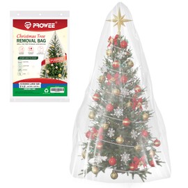 PROWEE 9FT Clear Christmas Tree Bag – Waterproof Upright Christmas Tree Storage Bag for Storage, Moving & Disposal