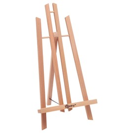 Stein Design Natural Beechwood Display Easel - Elm Finish - Medium 10-1/2" x 19-3/4" Table Top Easel Stand for Painting, Adjustable A-Frame Construction, Ideal for Wedding Signage and Painting Parties